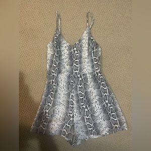 Snakeskin tank romper
